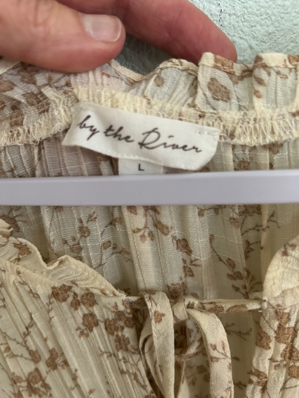 By the River Cream Floral Tiered Midi Dress - Picture 2 of 6